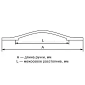 Ручки ручка мебельная uno, 160мм, хром