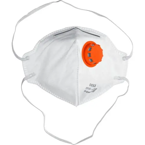 Средства защиты (перчатки, маски) полумаска dexx, плоская, ffp1, фильтрующая с клапаном выдоха