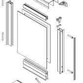 Комплекты раздвижных дверей Raumplus комплект профиля-купе раумплюс s800 на 2 двери, ширина шкафа до 2500 мм, черный