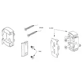 Чёрный  суппорт поперечного крепления профиля, чёрный