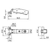Петли мебельные Hettich Комплекты (Германия) петля hettich sensys накладная 95°, для al-профиля, с доводчиком, черный обсидиан, d3 (евровинты)