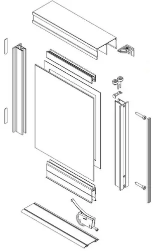 Комплекты раздвижных дверей Raumplus комплект профиля-купе раумплюс s800 на 2 двери, ширина шкафа до 2500 мм, белый
