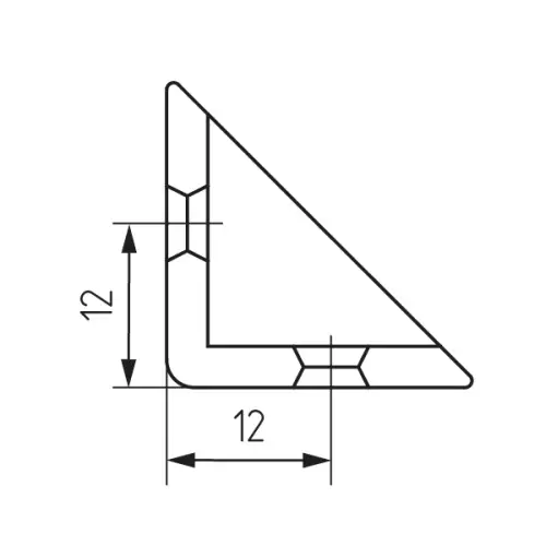 Мебельные уголки уголок монтажный, красное дерево светлое, пластик