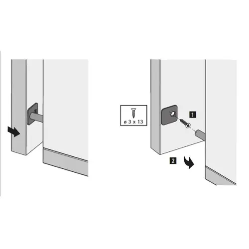 Механизм Hettich Push to Open Pin накладной, длинный ход, серый Механизмы открывания, демпферы механизм hettich push to open pin накладной, длинный ход, серый