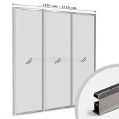 Профиль-купе Шампань браш глянец комплект профиля-купе slim на 3 двери new (ширина шкафа 1801-2750 мм), шампань браш глянец