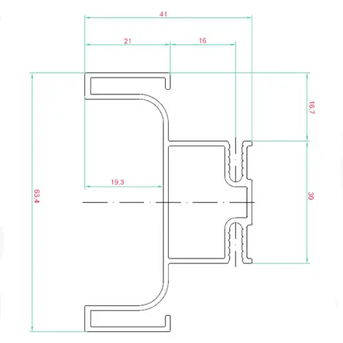 Ручка-профиль вертикальный промежуточный C для плиты 16мм, 3000мм, черный матовый GOLA Rehau Черный матовый ручка-профиль вертикальный промежуточный c для плиты 16мм, 3000мм, черный матовый