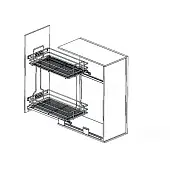 Кухонные корзины, бутылочницы бутылочница в базу 200 мм elegance с доводчиком