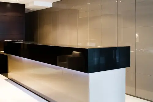 Стекло интерьерное AGC  стекло lacobel light brown, 4мм (1605*2550) (продажа кратно 0,5 листа)