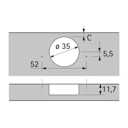 Петли мебельные Hettich (Германия) петля мебельная hettich sensys накладная 165°, с доводчиком, черный обсидиан