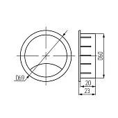 Заглушки для кабель канала, вент.решетки заглушка кабель канала, светло-коричневая