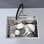 Аксессуары для кухонных моек решетка для мойки avivacom, 500*450 мм, сатин