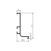 Золото матовое ручка-профиль sola l-образная, 4100мм, золото