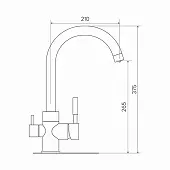 Смесители Распродажа смеситель кухонный polygran elara duo с фильтрацией, черный