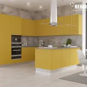 Коллекция Velluto giallo kashmir supermatt, плита рехау velluto bloom  3050 х1300 х 20 мм