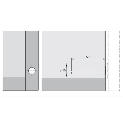 Механизмы открывания, демпферы механизм hettich push to open magnet врезной, серый