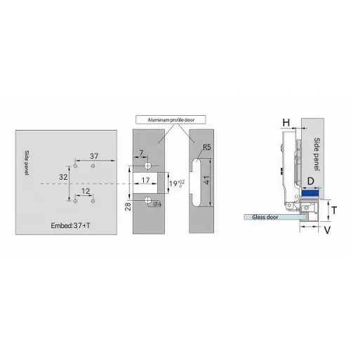 Петли мебельные Samsung IREX (Корея) петля samsung irex накладная 110°для al-профиля 25мм, без доводчика, черный, c мп