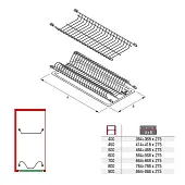 Сушки для посуды сушка для посуды standart 1, в модуль 700мм, белая