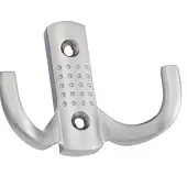 Крючки для одежды крючок 2х рожковый, матовый хром