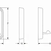 Крючки для одежды крючок 1 рожковый, золото