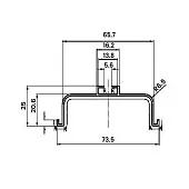 Белый матовый ручка-профиль gola c-образная, 4000мм, белый матовый