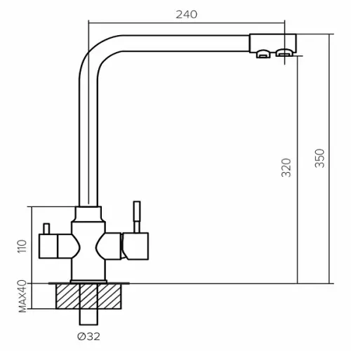 Смесители Polygran смеситель кухонный polygran вега с фильтрацией, белый хлопок