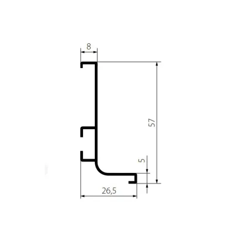Ручка-профиль Sola L-образная, 4100мм, золото Золото матовое ручка-профиль sola l-образная, 4100мм, золото