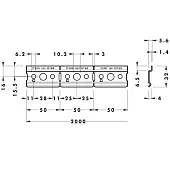Навески для шкафов планка для навесов, l-2000,  camar, h-32 мм