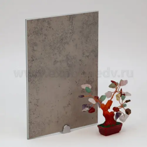 Стекло окрашенное "Бетон" светло-серое, 4мм (1830*2440) (продажа КРАТНО 0,5 листа) Стекло интерьерное Китай стекло окрашенное "бетон" светло-серое, 4мм (1830*2440) (продажа кратно 0,5 листа)