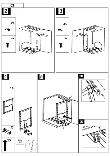 Выдвижные системы для кухонных пеналов мини буфет encanto в базу 600 мм, серый