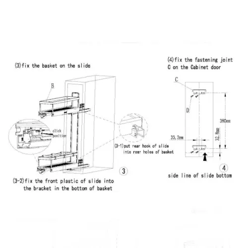Бутылочница в базу 150 мм Champagne Rose, с доводчиком, левая Кухонные корзины, бутылочницы бутылочница в базу 150 мм champagne rose, с доводчиком, левая