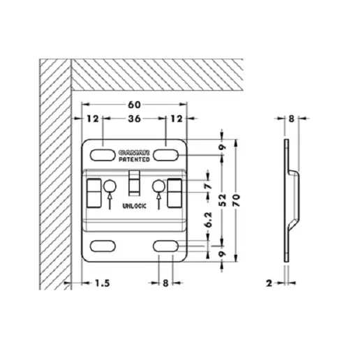 Навески для шкафов кронштейн для навеса camar, сталь