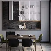 Стеновая панель Azurita black, Slotex 4200х600х10 мм Стеновая панель ДСП SLOTEX стеновая панель azurita black, slotex 4200х600х10 мм