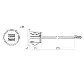 Блок розеток USB CHARGE-S, 2 USB, 12В/5В, черный, 2 м Розетки блок розеток usb charge-s, 2 usb, 12в/5в, черный, 2 м