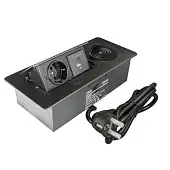 Блок розеток выдвижной горизонт. Complex, EURO, USB A+C, беспр. зарядка, 250В, 2700W, черный, 1,8м Розетки блок розеток выдвижной горизонт. complex, euro, usb a+c, беспр. зарядка, 250в, 2700w, черный, 1,8м